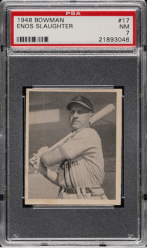 1948 Bowman #17 Enos Slaughter Rookie PSA NM 7