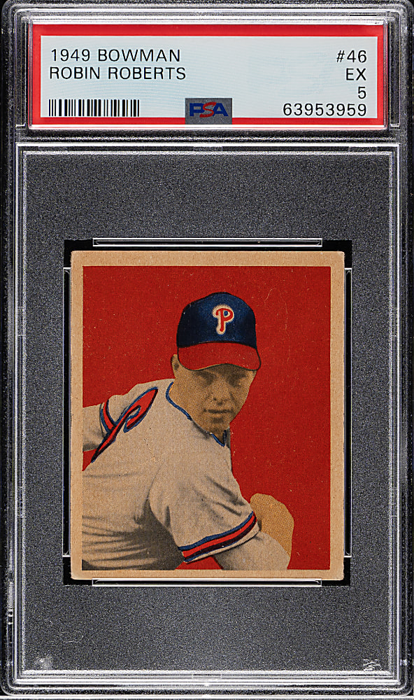 1949 Bowman #46 Robin Roberts Rookie PSA EX 5
