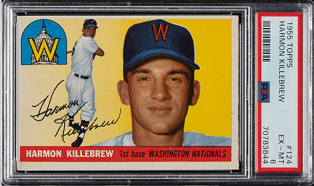1955 Topps #124 Harmon Killebrew Rookie PSA EX-MT 6