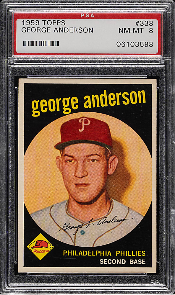 1959 Topps #338 George "Sparky" Anderson Rookie PSA NM-MT 8