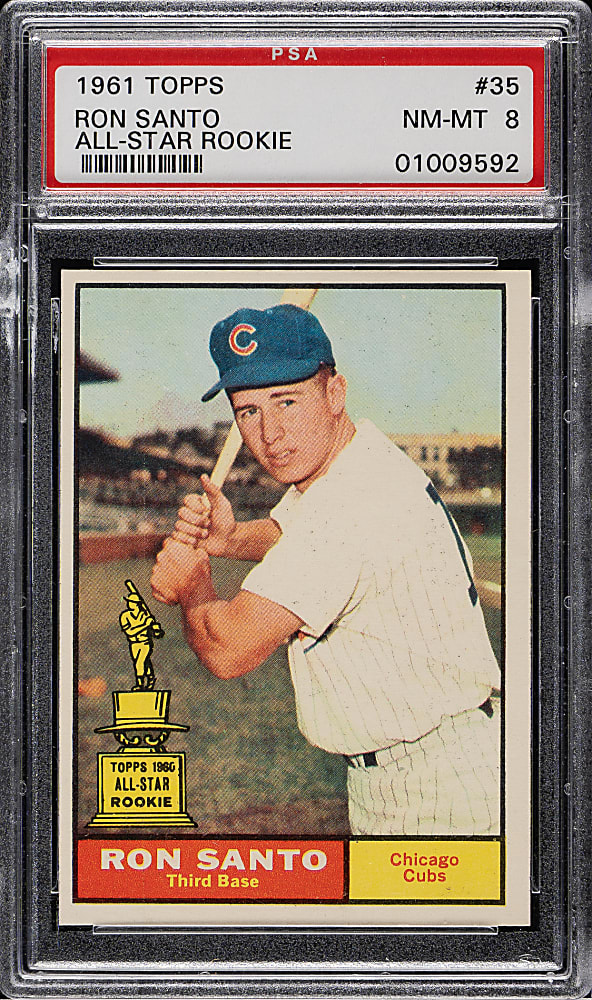 1961 Topps #35 Ron Santo Rookie PSA NM-MT 8