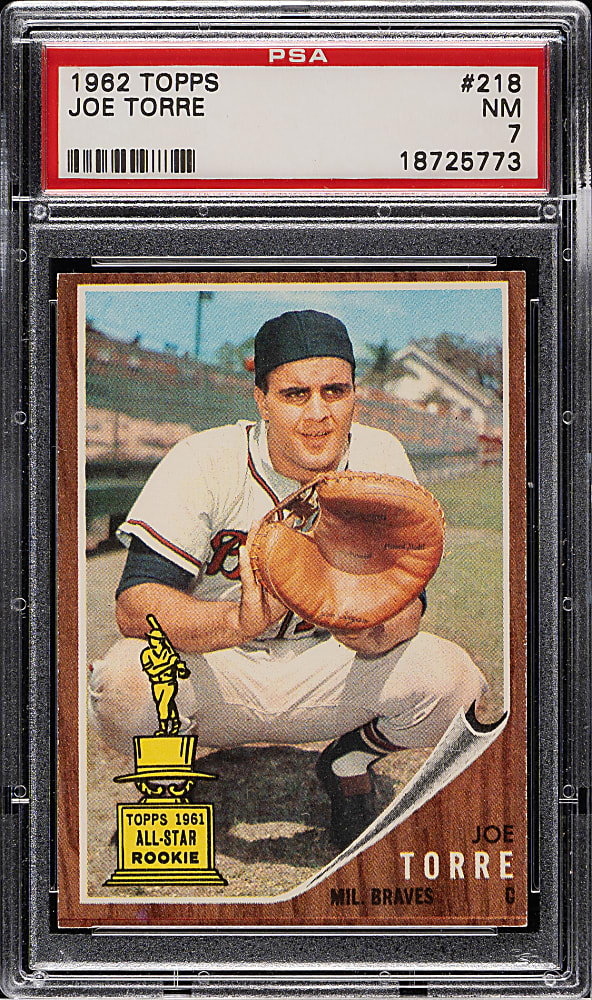 1962 Topps #218 Joe Torre Rookie PSA NM 7