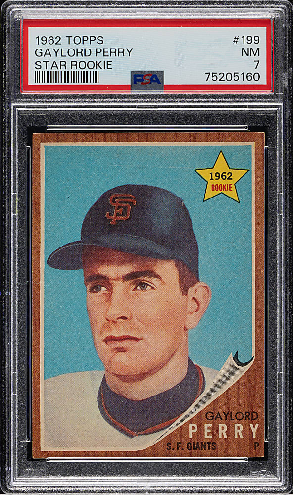 1962 Topps #199 Gaylord Perry Rookie PSA NM 7