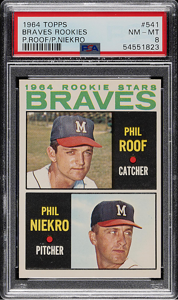 1964 Topps #541 Phil Niekro Rookie PSA NM-MT 8
