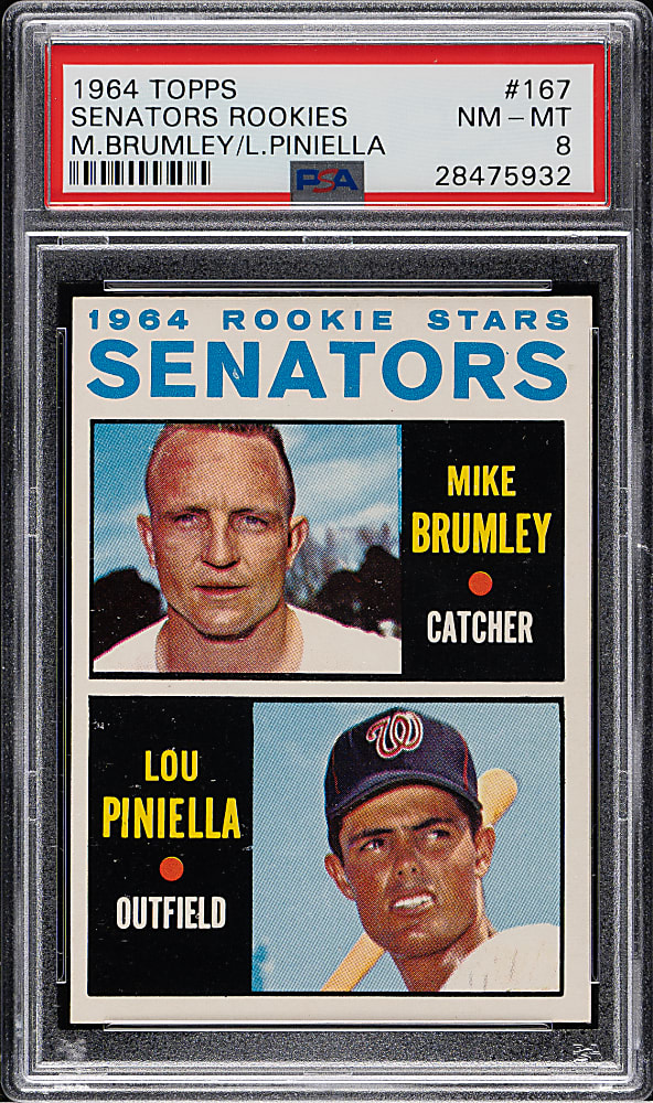 1964 Topps #167 Lou Piniella Rookie PSA NM-MT 8