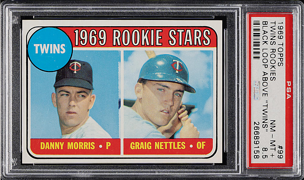 1969 Topps #99 Graig Nettles Rookie Black Loop Above Twins PSA NM-MT+ 8.5