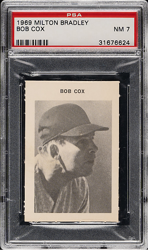 1969 Milton Bradley Bobby Cox PSA NM 7