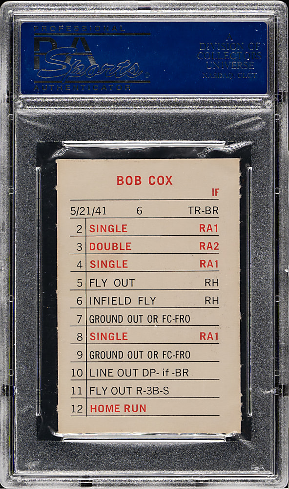 1969 Milton Bradley Bobby Cox PSA NM 7