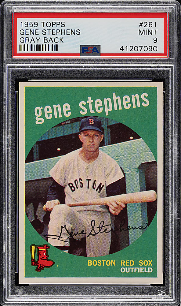 1959 Topps #261 Gene Stephens Gray Back PSA MINT 9