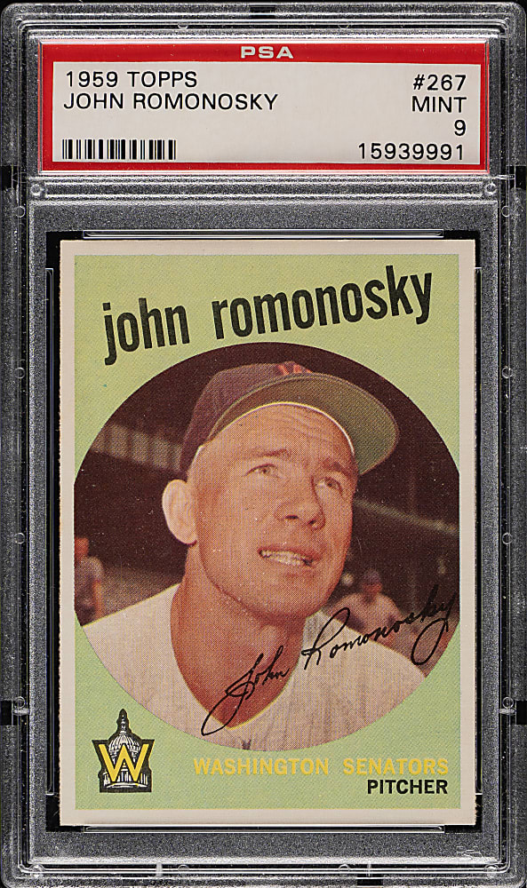 1959 Topps #267 John Romonosky PSA MINT 9 - Highest Graded!