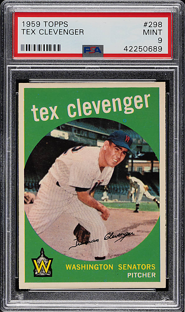 1959 Topps #298 Tex Clevenger PSA MINT 9