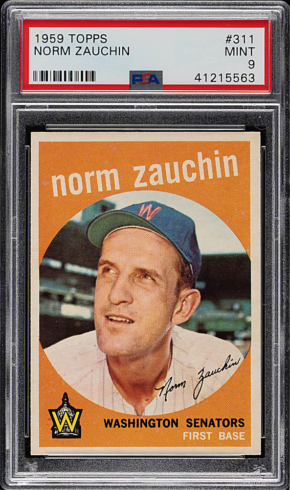 1959 Topps #311 Norm Zauchin PSA MINT 9 - Highest Graded!