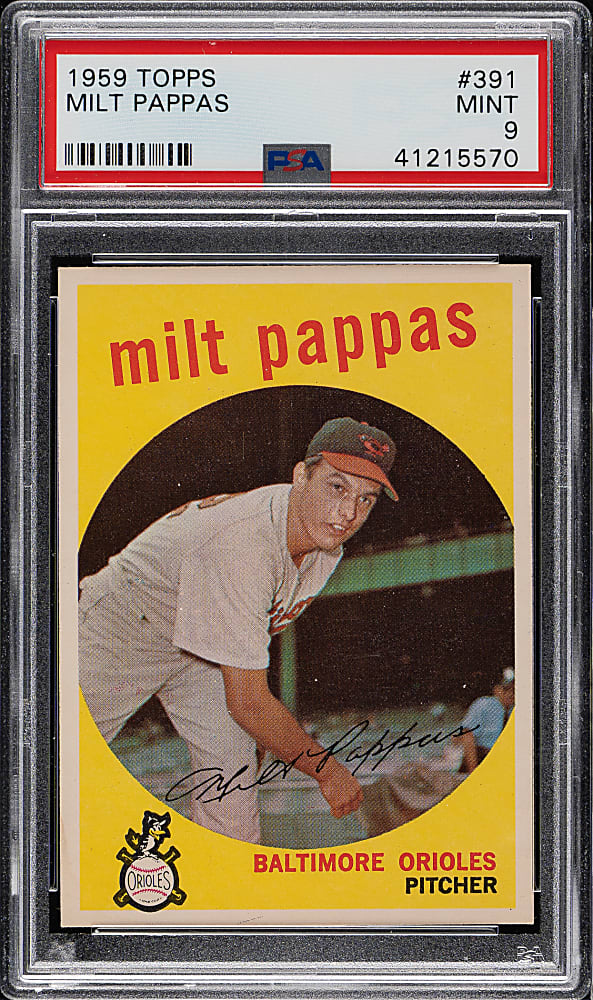 1959 Topps #391 Milt Pappas PSA MINT 9