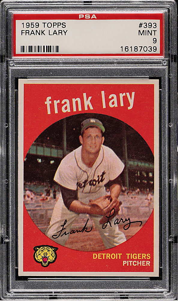 1959 Topps #393 Frank Lary PSA MINT 9