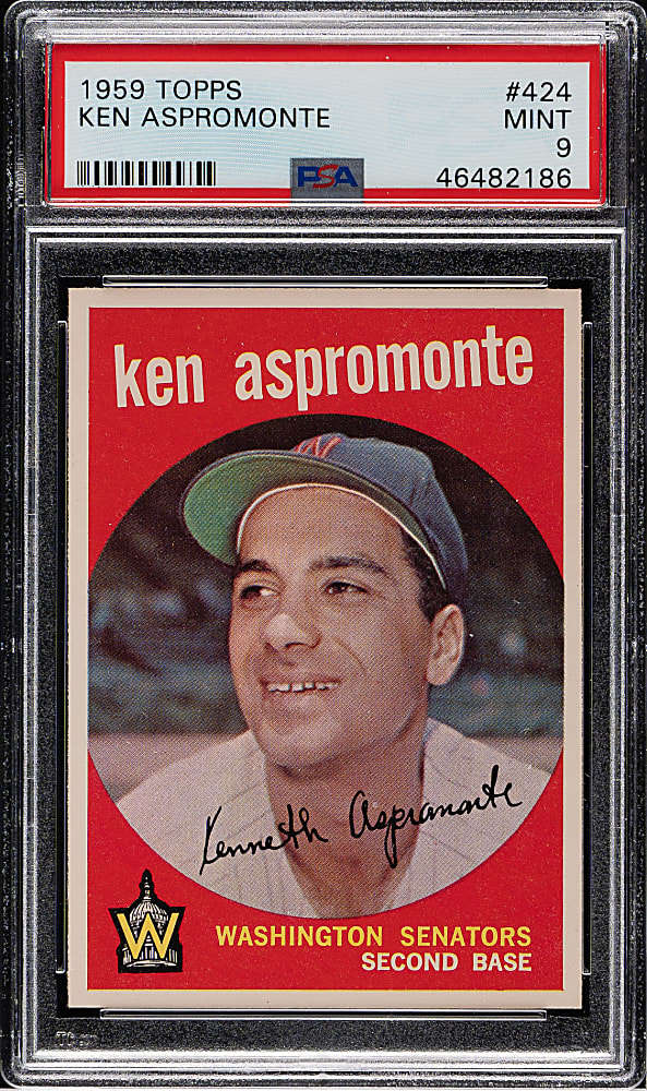1959 Topps #424 Ken Aspromonte PSA MINT 9