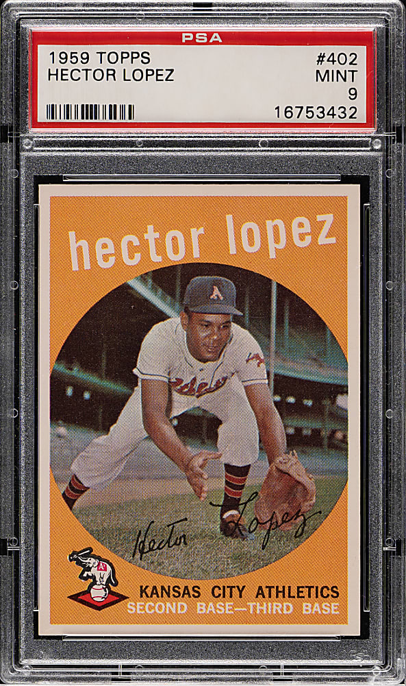 1959 Topps #402 Hector Lopez PSA MINT 9