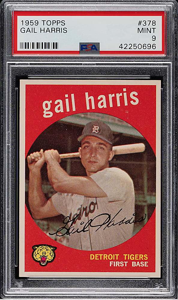1959 Topps #378 Gail Harris PSA MINT 9