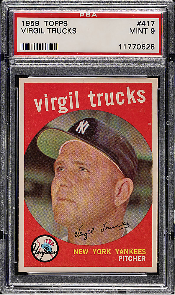 1959 Topps #417 Virgil Trucks PSA MINT 9