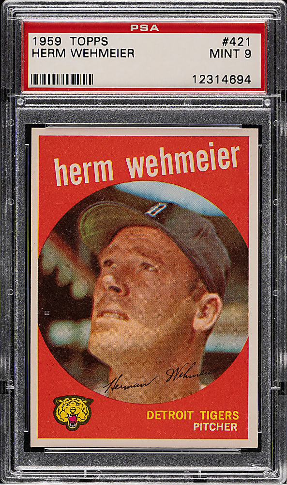 1959 Topps #421 Herm Wehmeier PSA MINT 9