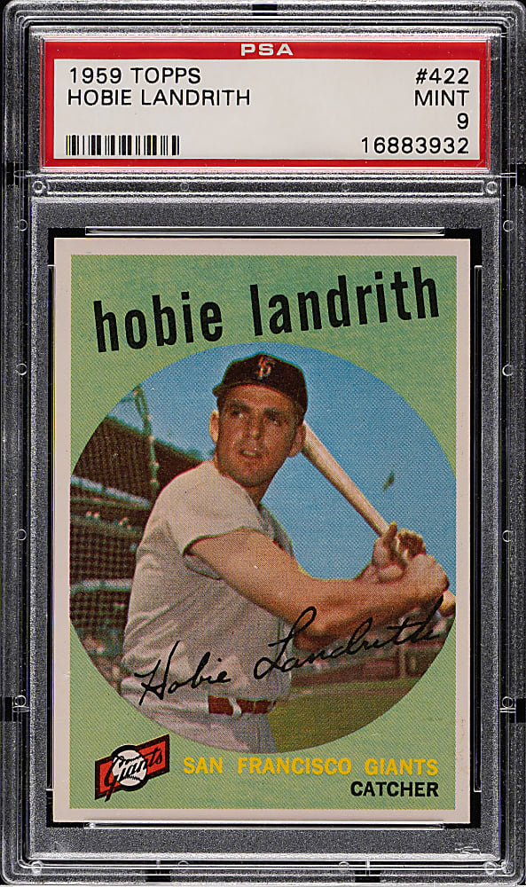 1959 Topps #422 Hobie Landrith PSA MINT 9