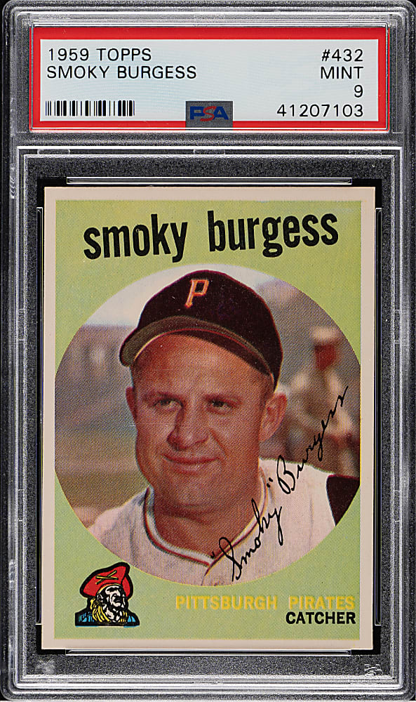1959 Topps #432 Smoky Burgess PSA MINT 9 - Highest Graded!