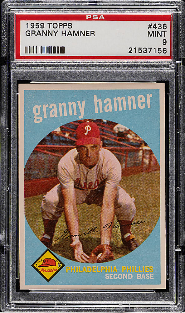 1959 Topps #436 Granny Hamner PSA MINT 9