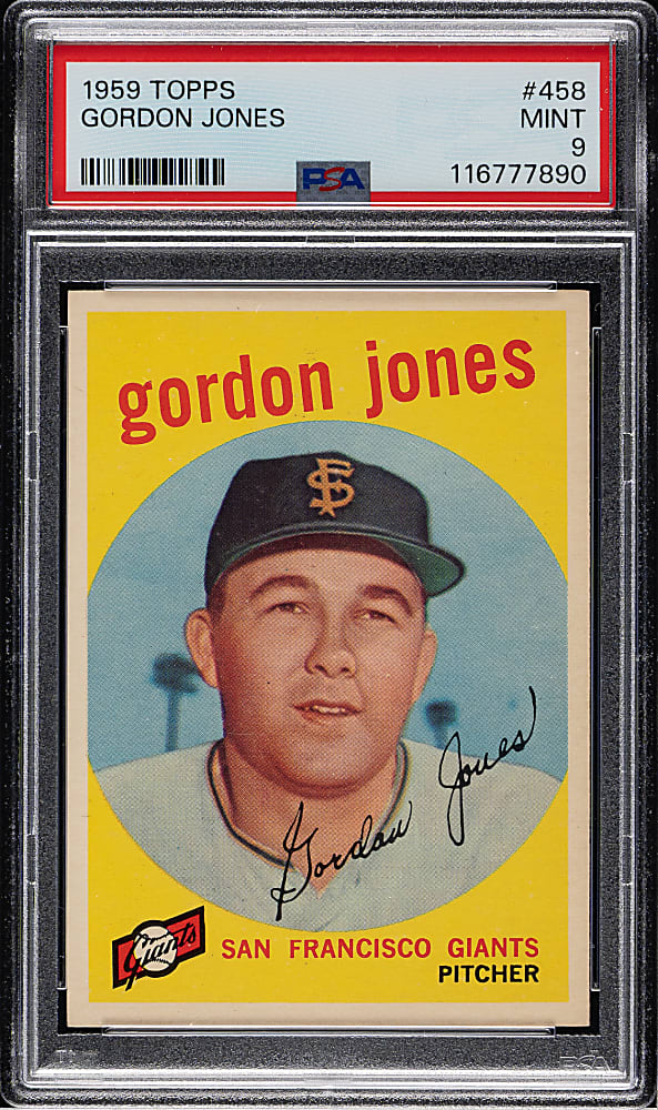 1959 Topps #458 Gordon Jones PSA MINT 9