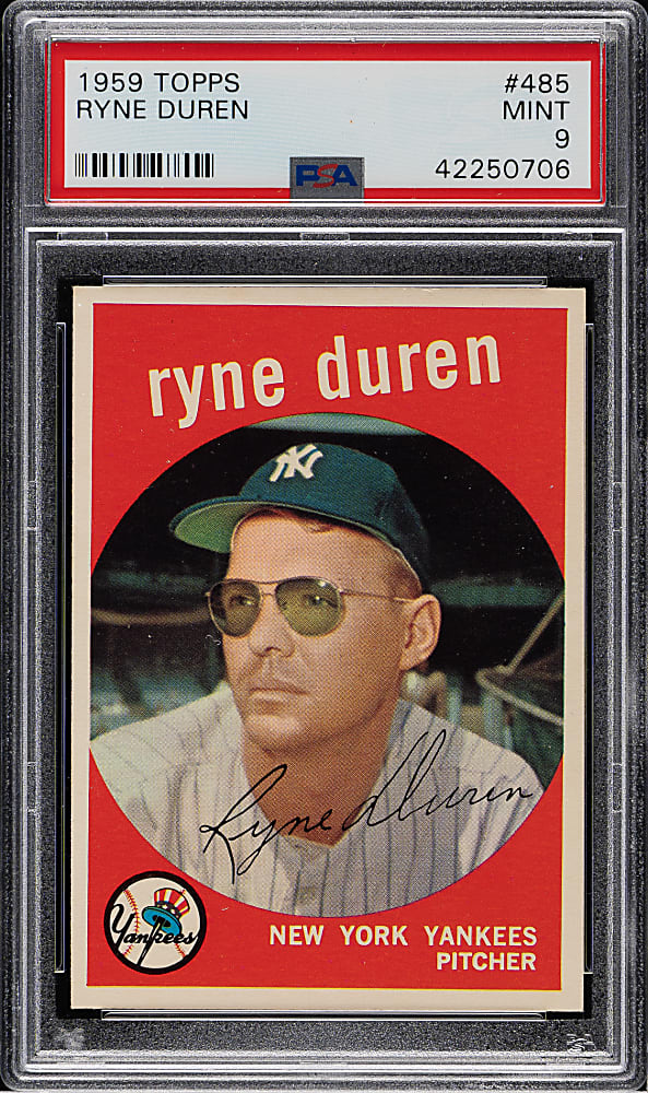 1959 Topps #485 Ryne Duren PSA MINT 9 - Highest Graded!