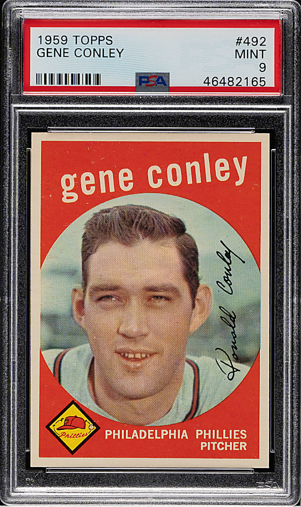 1959 Topps #492 Gene Conley PSA MINT 9