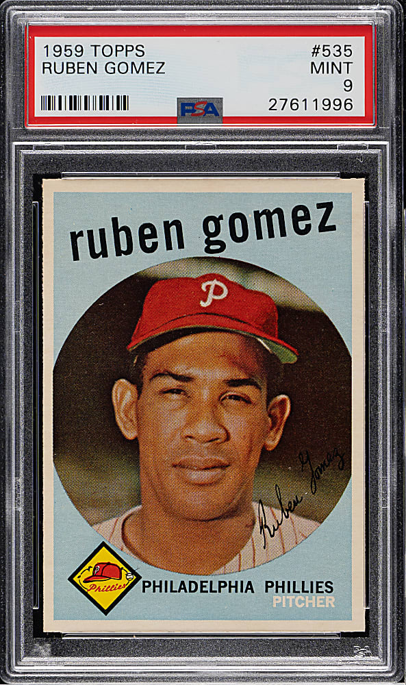 1959 Topps #535 Ruben Gomez PSA MINT 9