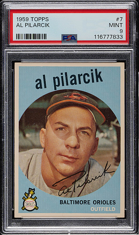 1959 Topps #7 Al Pilarcik PSA MINT 9