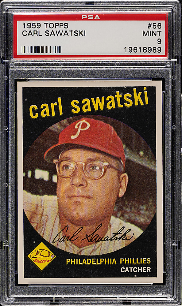 1959 Topps #56 Carl Sawatski PSA MINT 9 - Highest Graded!