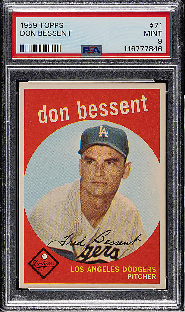 1959 Topps #71 Don Bessent PSA MINT 9