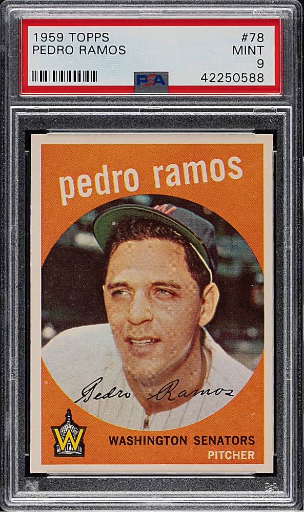 1959 Topps #78 Pedro Ramos PSA MINT 9 - Highest Graded!