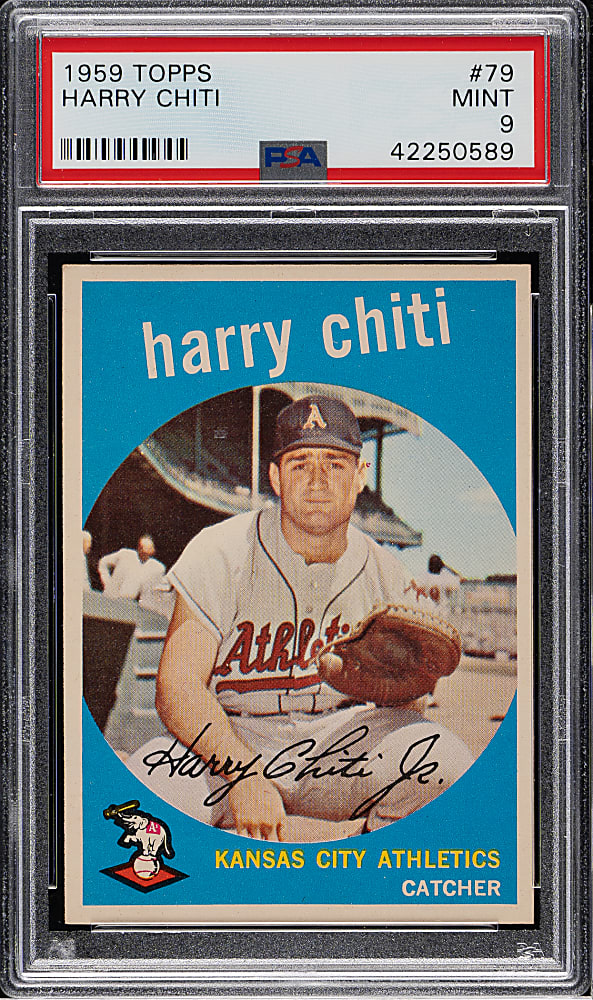 1959 Topps #79 Harry Chiti PSA MINT 9