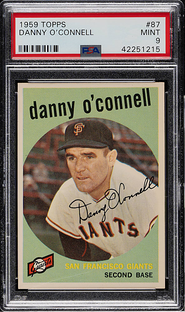 1959 Topps #87 Danny O'Connell PSA MINT 9