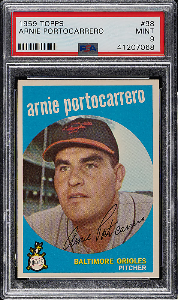 1959 Topps #98 Arnie Portocarrero PSA MINT 9