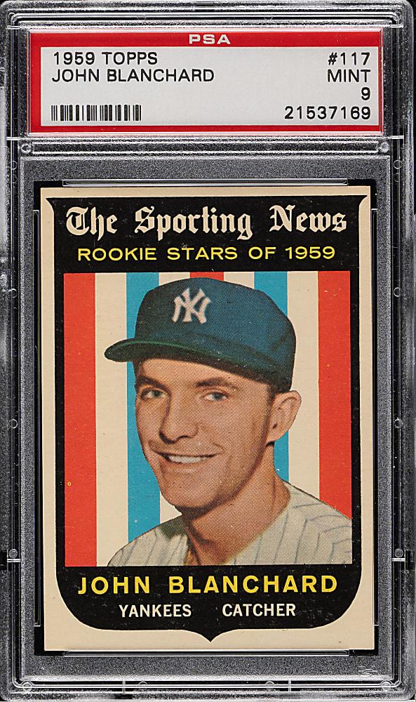 1959 Topps #117 John Blanchard PSA MINT 9 - Highest Graded!