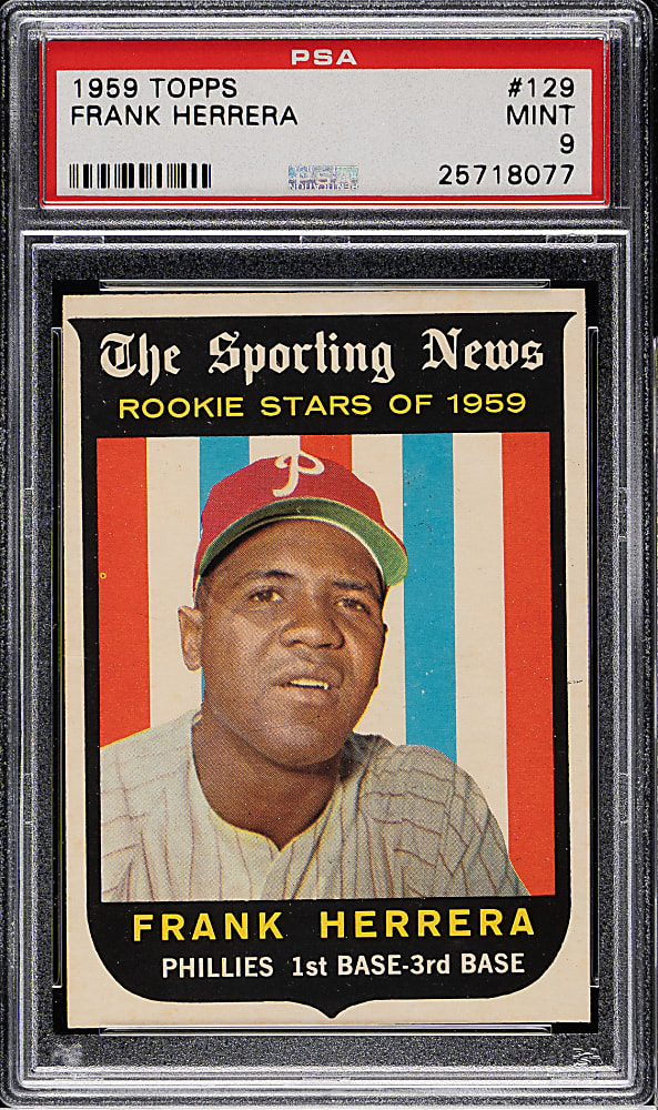 1959 Topps #129 Frank Herrera PSA MINT 9 - Highest Graded!
