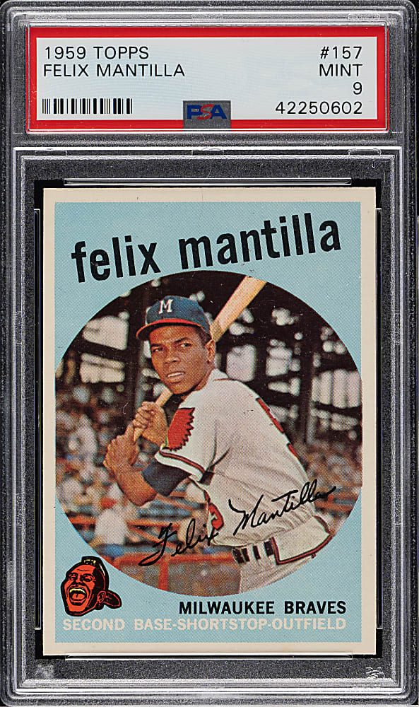 1959 Topps #157 Felix Mantilla PSA MINT 9