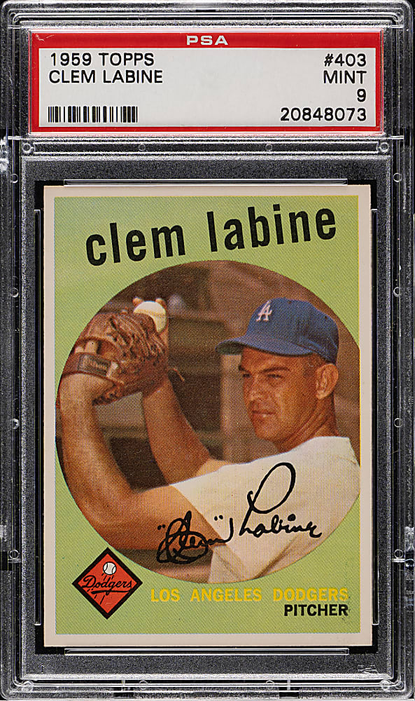 1959 Topps #403 Clem Labine PSA MINT 9 - Highest Graded!