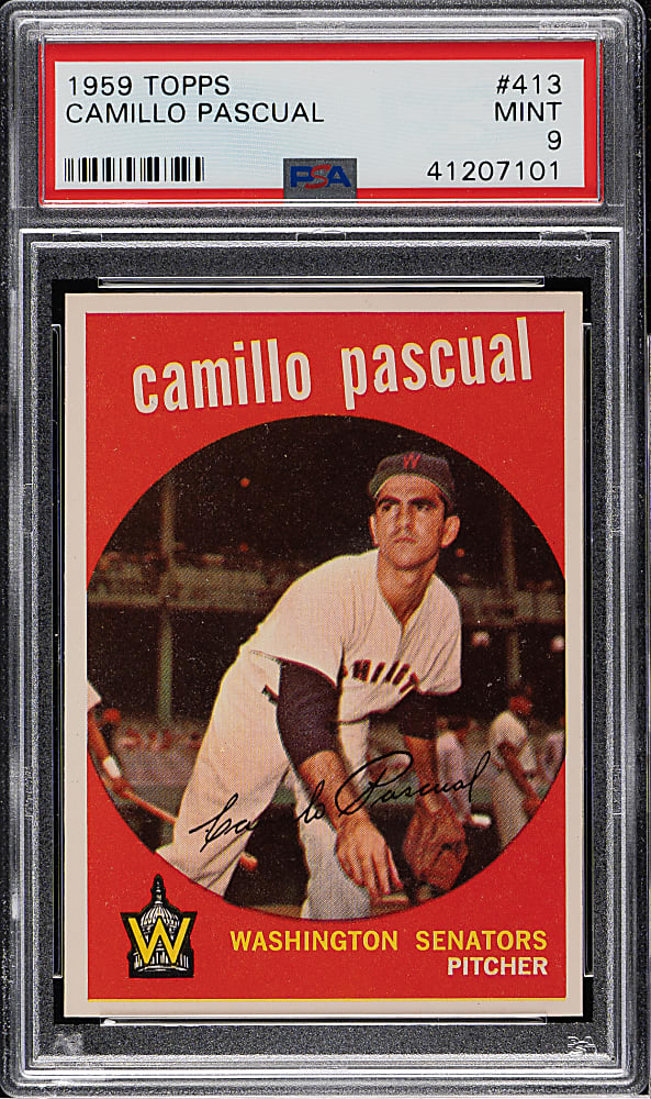 1959 Topps #413 Camillo Pascual PSA MINT 9