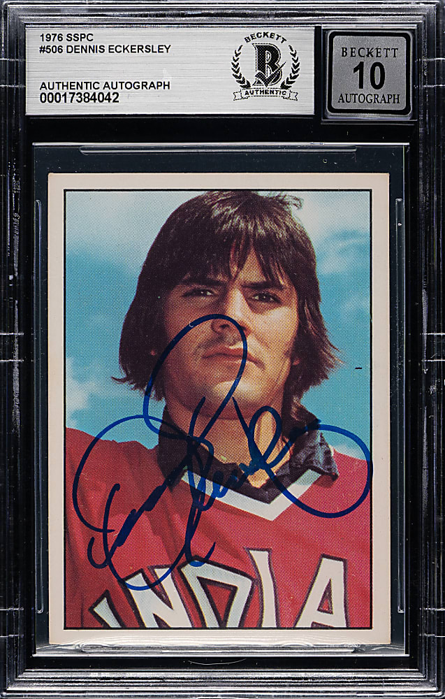 Signed 1976 SSPC #506 Dennis Eckersley Rookie Beckett GEM MINT 10