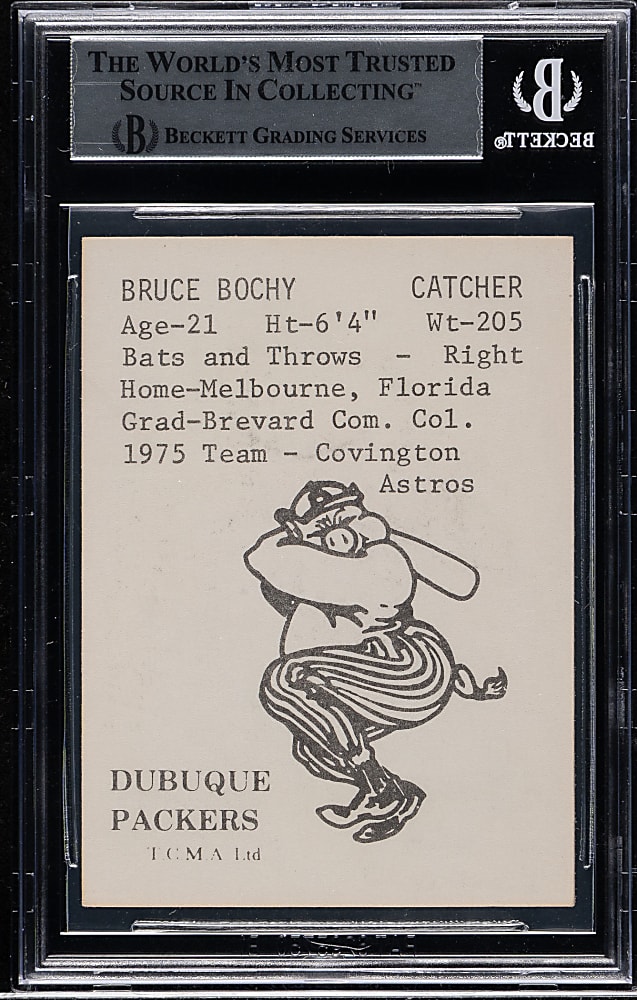 Signed 1976 Dubuque Packers #4 Bruce Bochy Pre-Rookie - Beckett