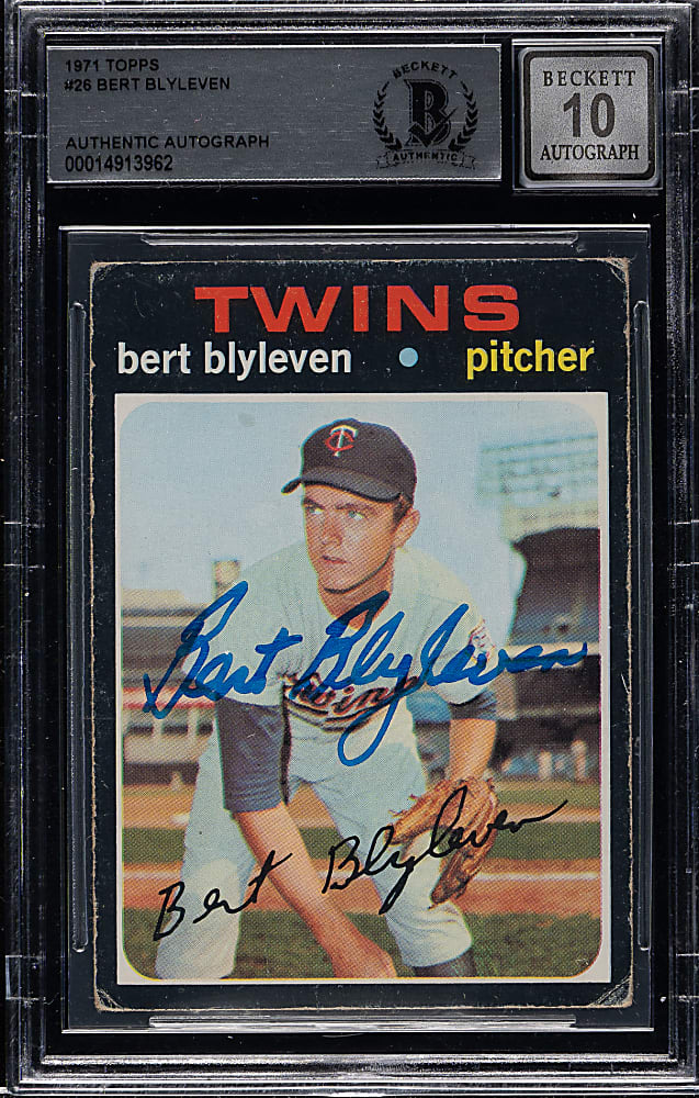 Signed 1971 Topps #26 Bert Blyleven Rookie Beckett GEM MINT 10