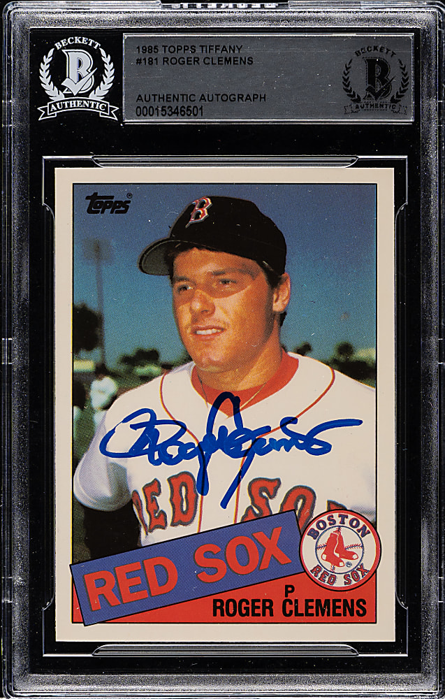 Signed 1985 Topps Tiffany #181 Roger Clemens - Beckett