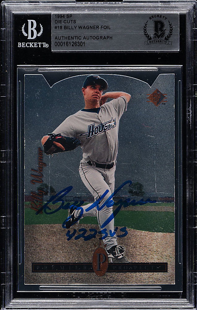 Signed 1994 Upper Deck SP Foil #18 Billy Wagner Rookie Die-Cut - Beckett