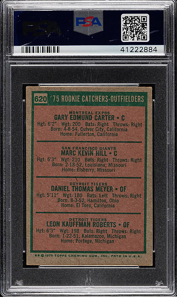 Signed 1975 Topps Mini #620 Gary Carter Rookie PSA/DNA GEM MINT 10
