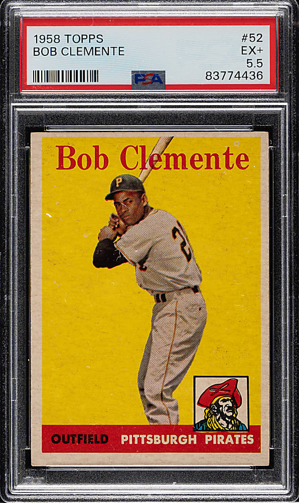 1958 Topps #52 Roberto Clemente PSA EX+ 5.5