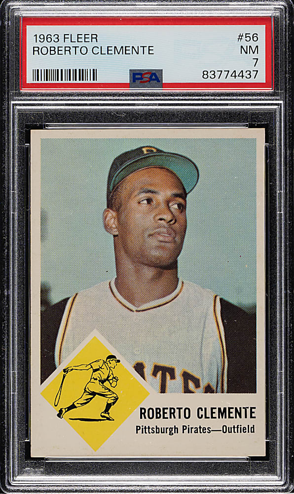 1963 Fleer #56 Roberto Clemente PSA NM 7